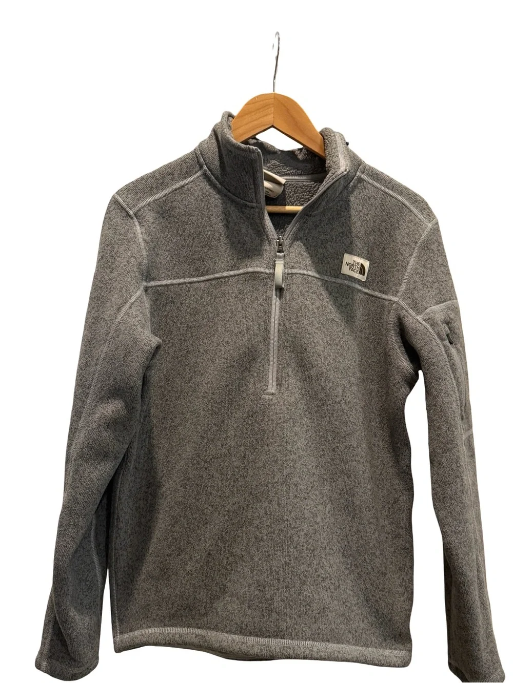 The North Face | Men’s Gray Quarter-Zip Fleece Pullover | S